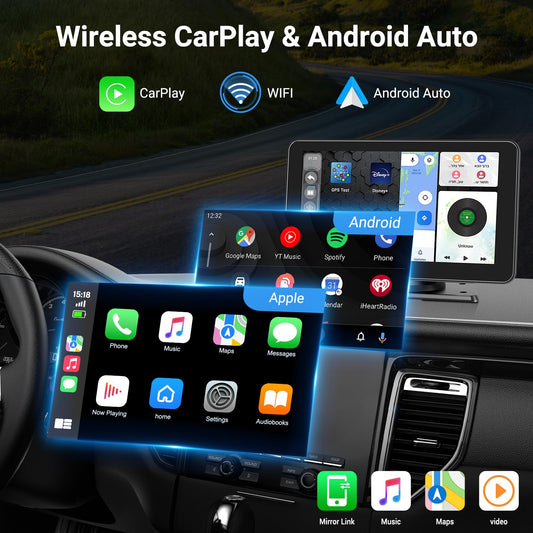 Apple Carplay - Pantalla para automóvil, pantalla táctil HD de 9 pulgadas